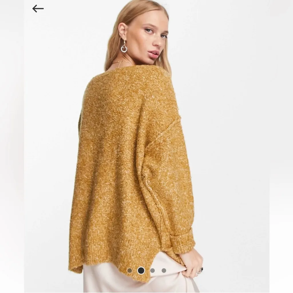 Free People Moira oversized wide neck long sweater - Image 3