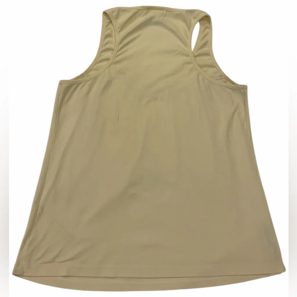 Lacoste Authentic Y2K Soft Yellow Babydoll Style Tank Top Size 46 Sporty - Image 4