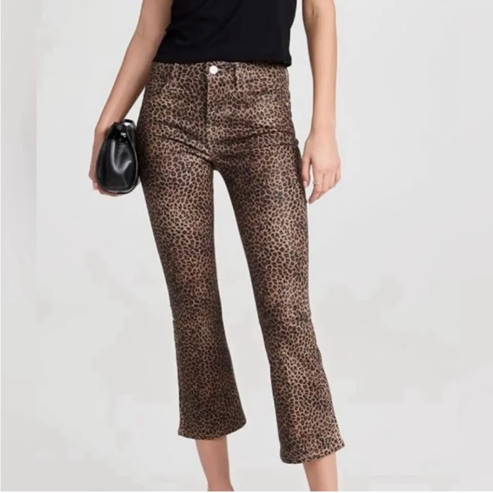 NWT FRAME FRAME Le Crop Mini‎ Boot Jeans in Leopard Print $265 - Image 2