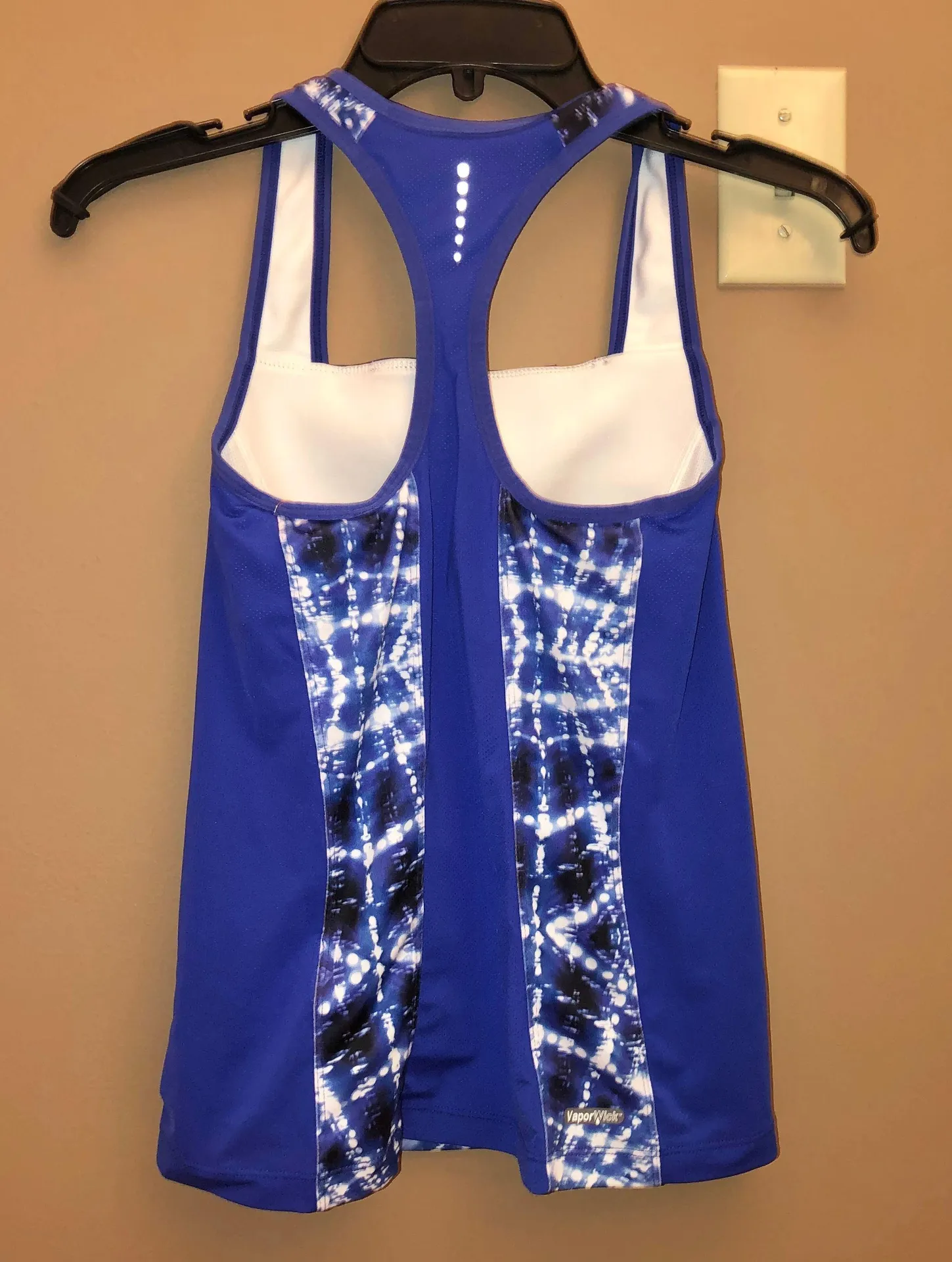 The North Face  Racerback Space Polkadot Athletic Tank Top Blue XS - Image 3