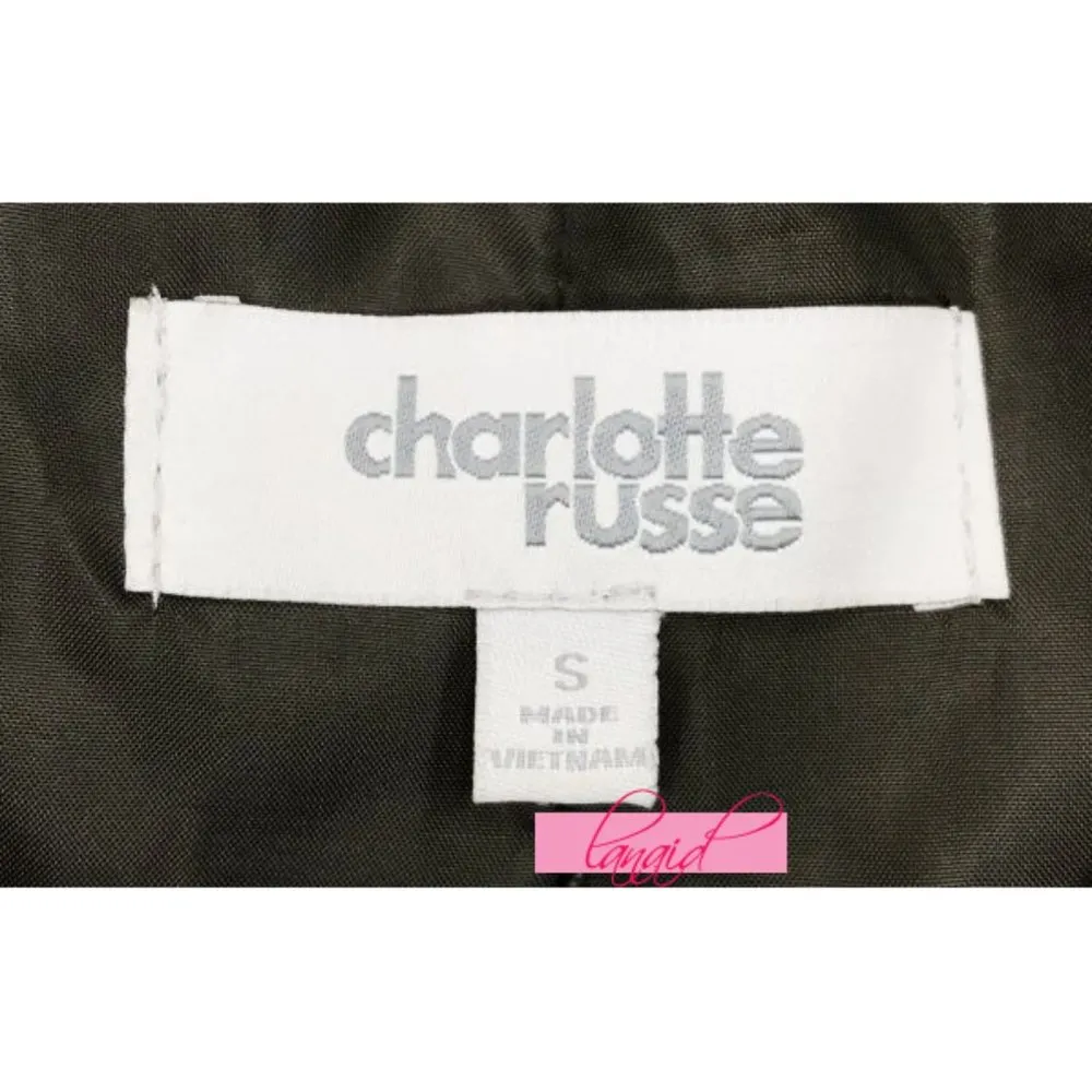 Longline Bomber Jacket Olive Army Green Long Moto Edgy Coat S - Image 5