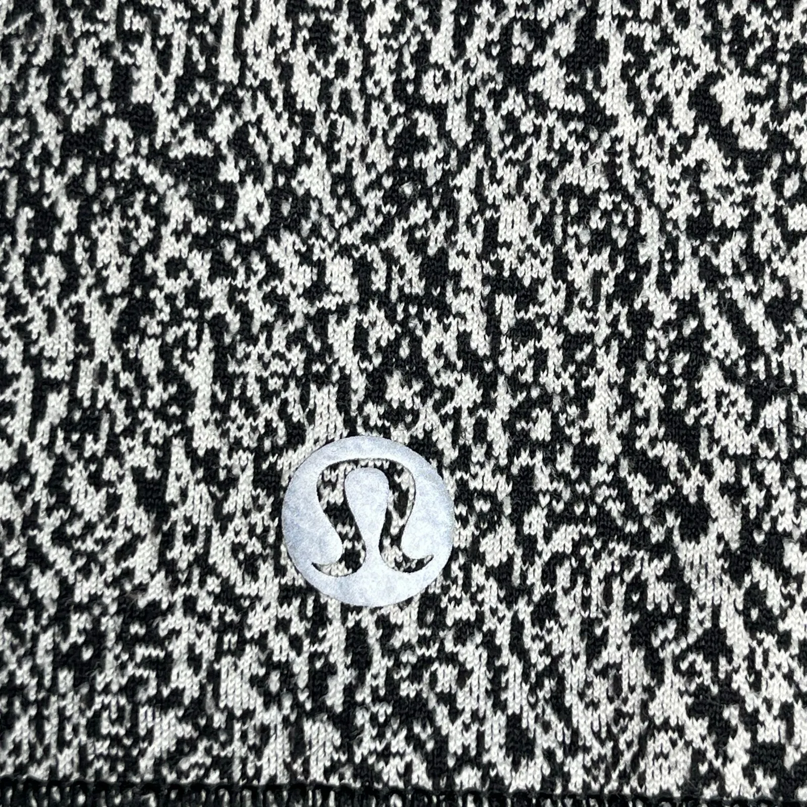 Lululemon Rush Hour Long Sleeve shirt 12 Running Luon Spray Jacquard White Black - Image 8