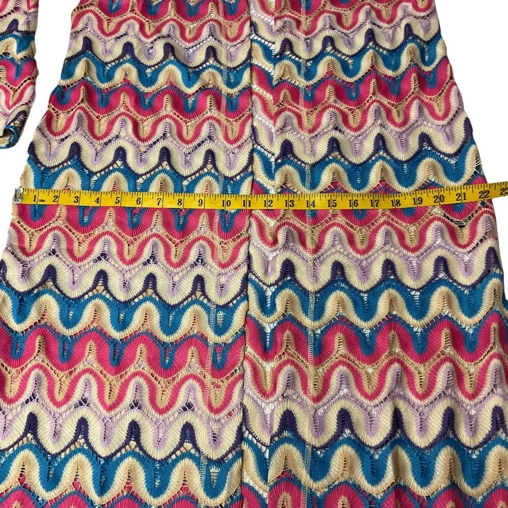 Boston Proper Women's Patterned Long Sleeve Duster Multi Size L Beach‎ Boho - Image 10