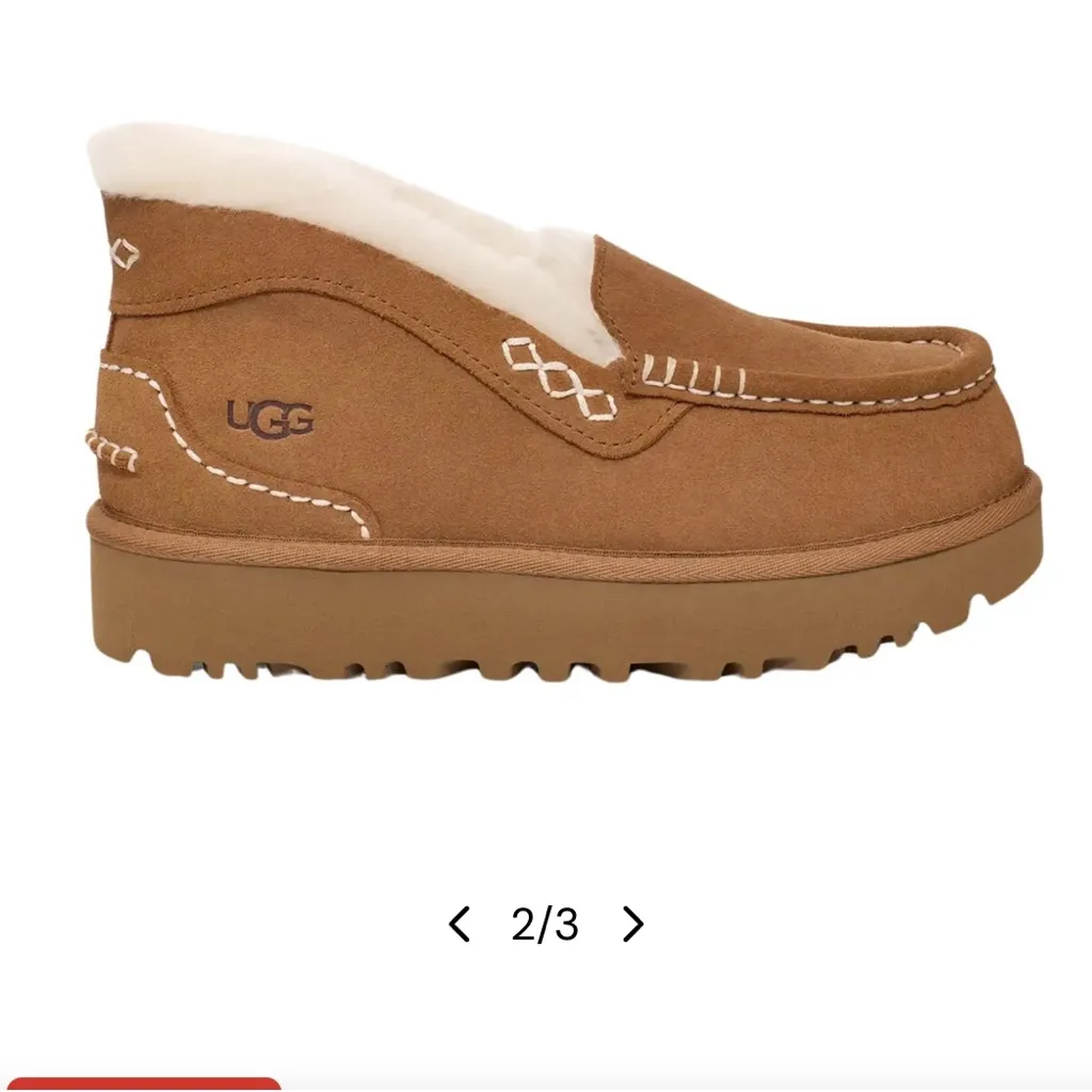 UGG Brown Ankle Boots with Cream Fur LiningStyle is Ansley Parc - Image 14