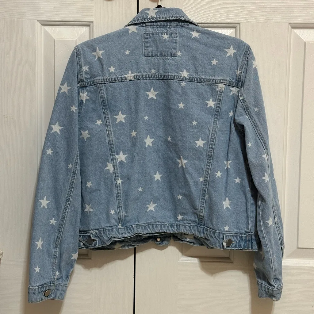 Hem & Thread  Kayla Star Denim Jacket Large - Image 7