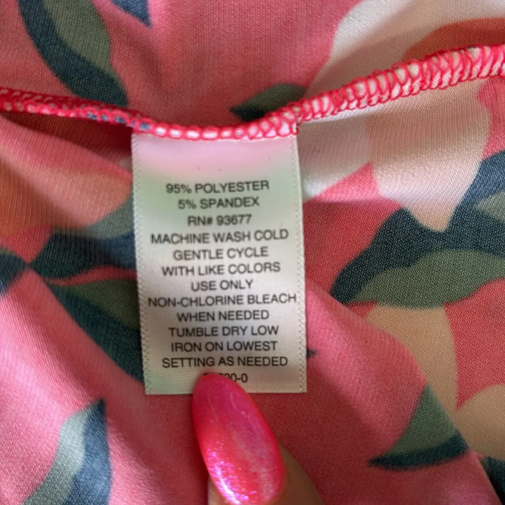 Liz Claiborne coral Floral Blouse - Image 13