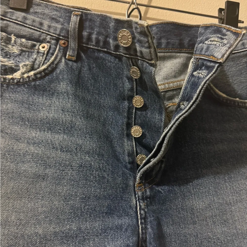 Agolde Parker Vintage Cut Off Shorts with slit in caution size 29 - Image 8