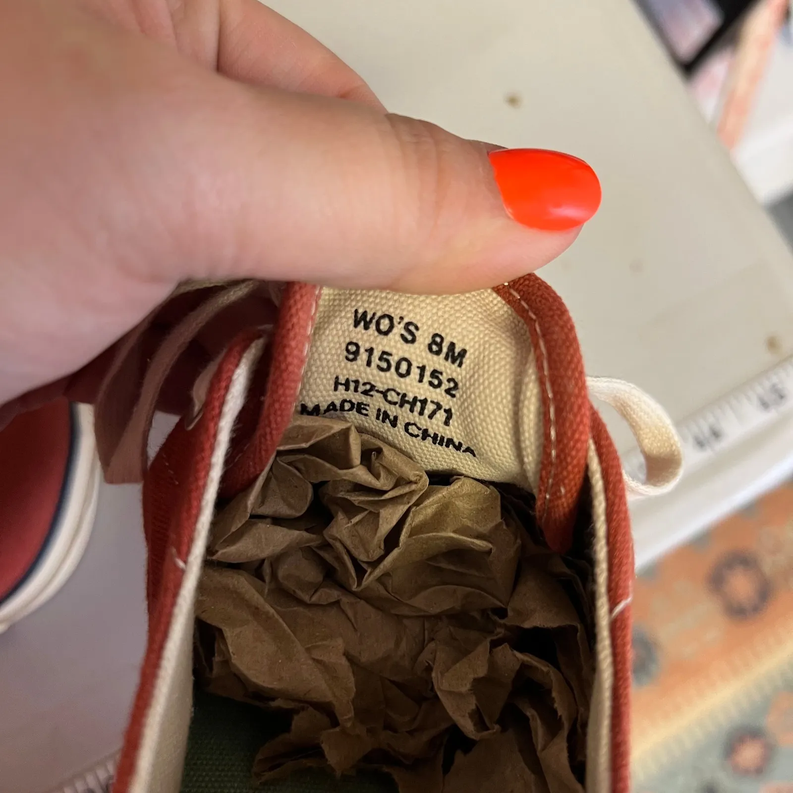 Sperry Top Sider Women's Red‎ Canvas Sneakers Casual Shoes Size 8M - Image 6