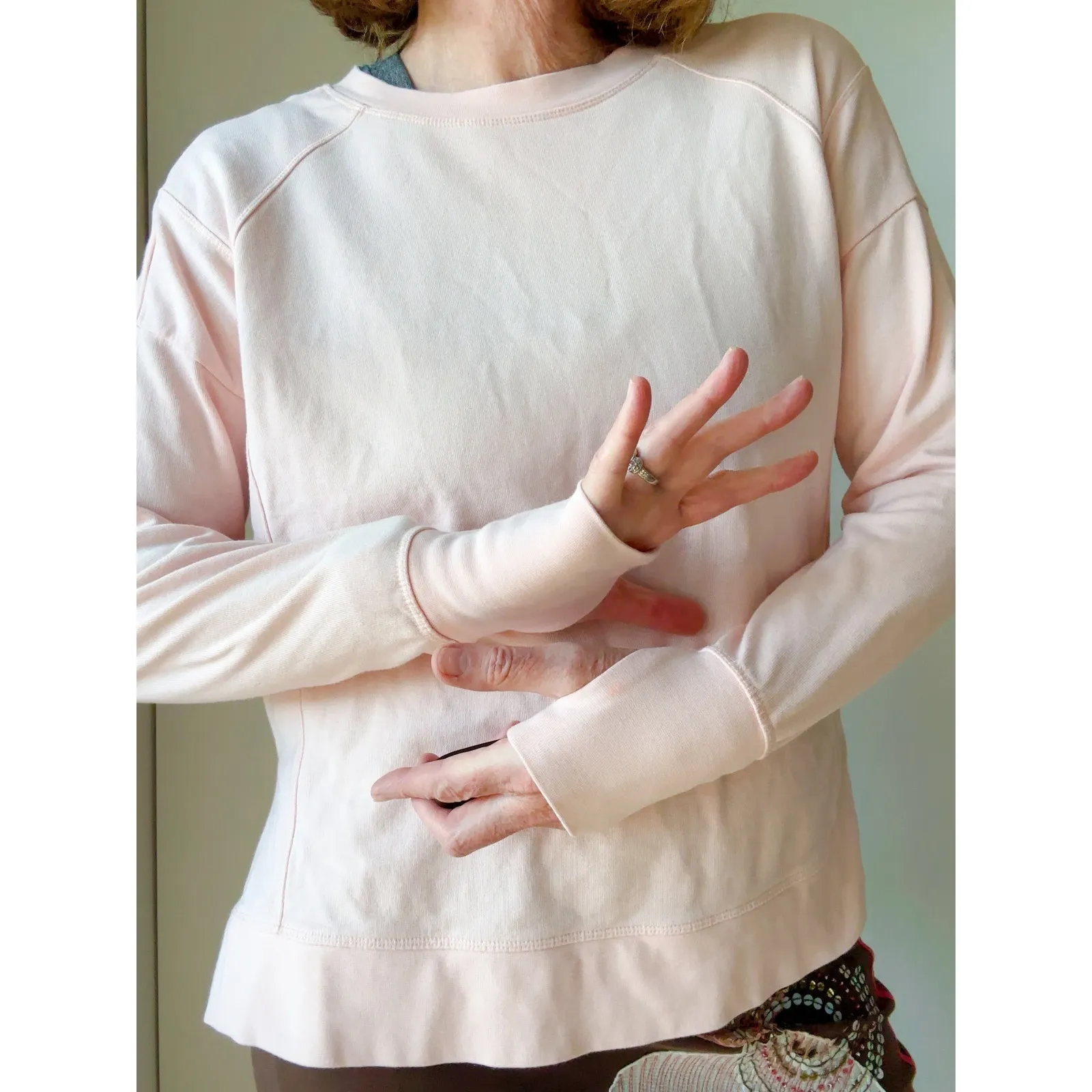 Sweaty Betty Cotton After Class Longline Sweatshirt Pastel Pink Size Sm - Image 7