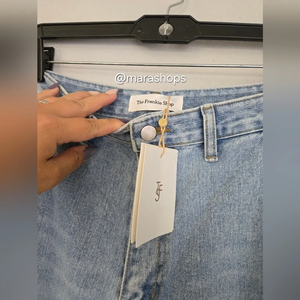 Frankie Shop Kai High Rise Wide Leg Jeans - Image 6