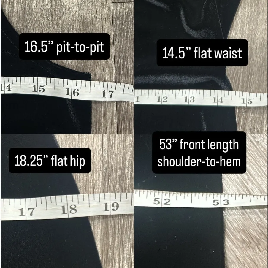 VTG Y2K 90s Marian & Maral Black Velvet Sleeveless Maxi Dress Gothic Witch Small - Image 12