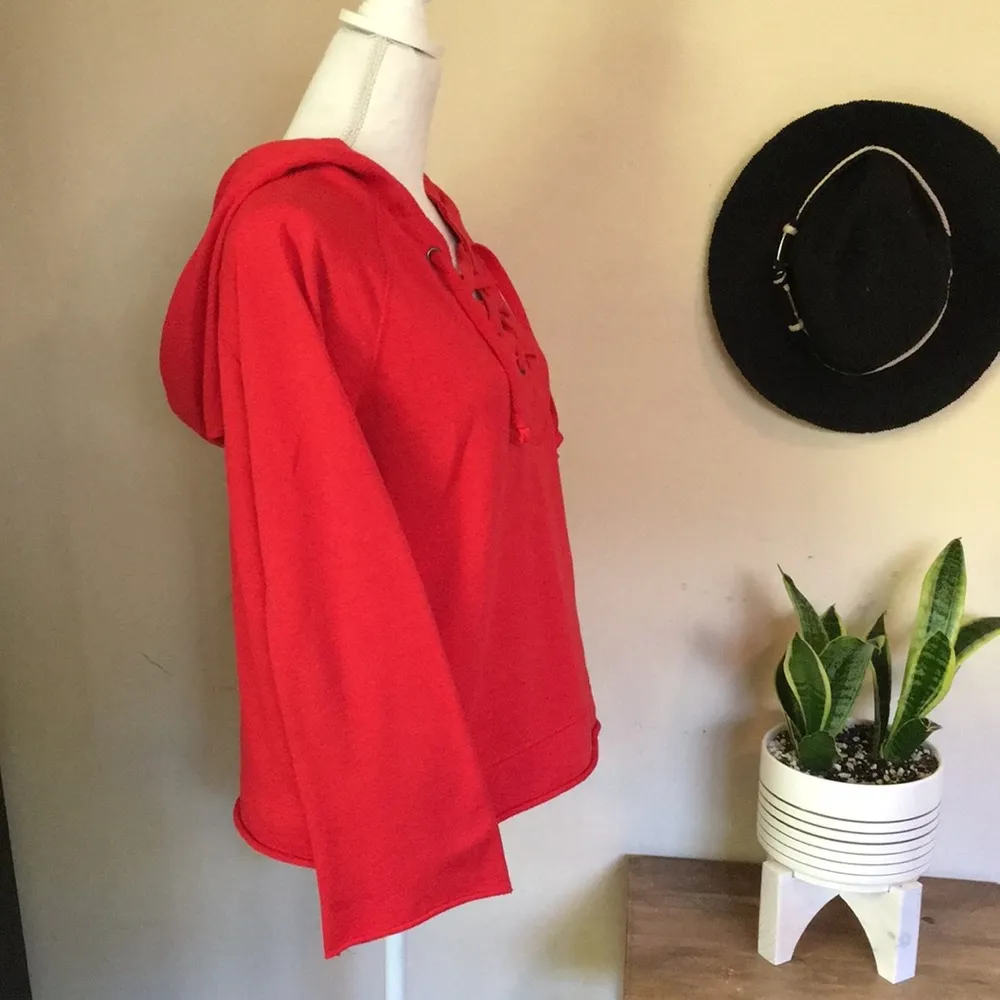 nwt // sanctuary bailey washed lace up sweatshirt - Image 82