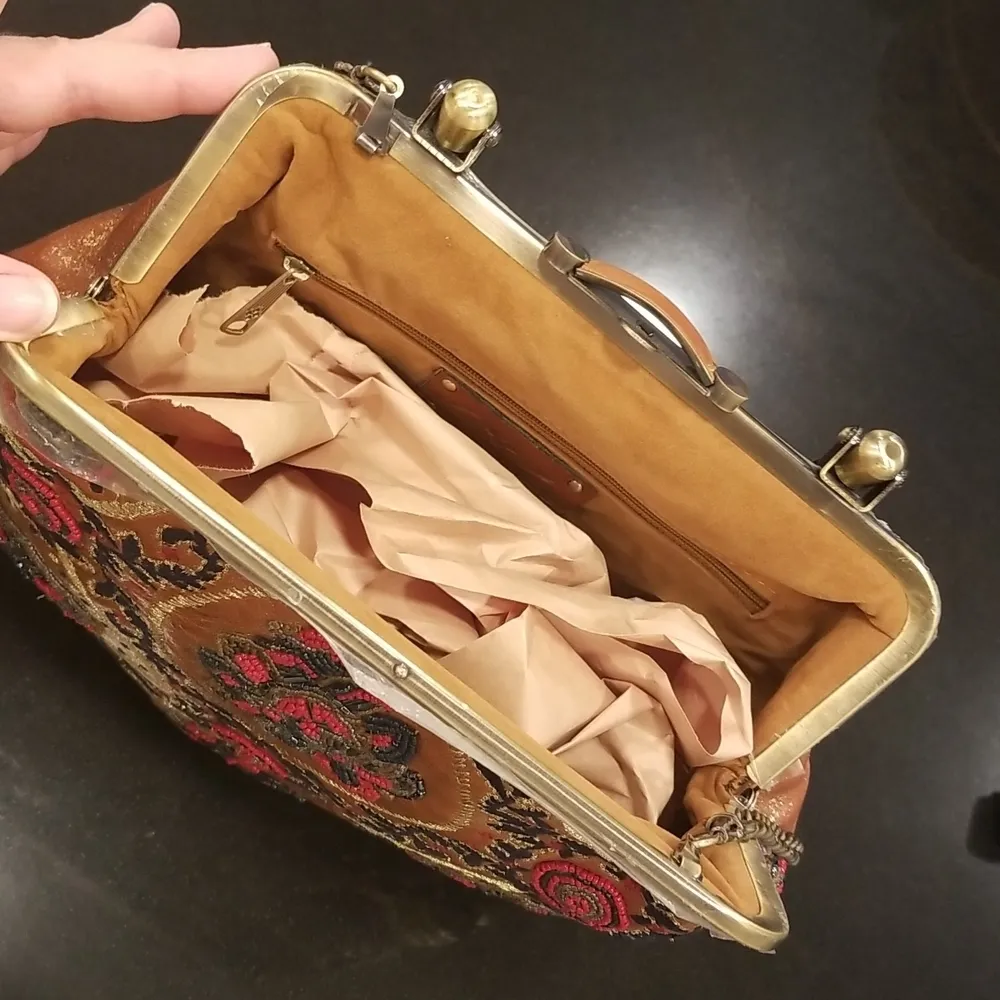 💕PATRICIA NASH💕 Sedavi Satchel Bag ~ Provencal Beading NWOT - Image 13