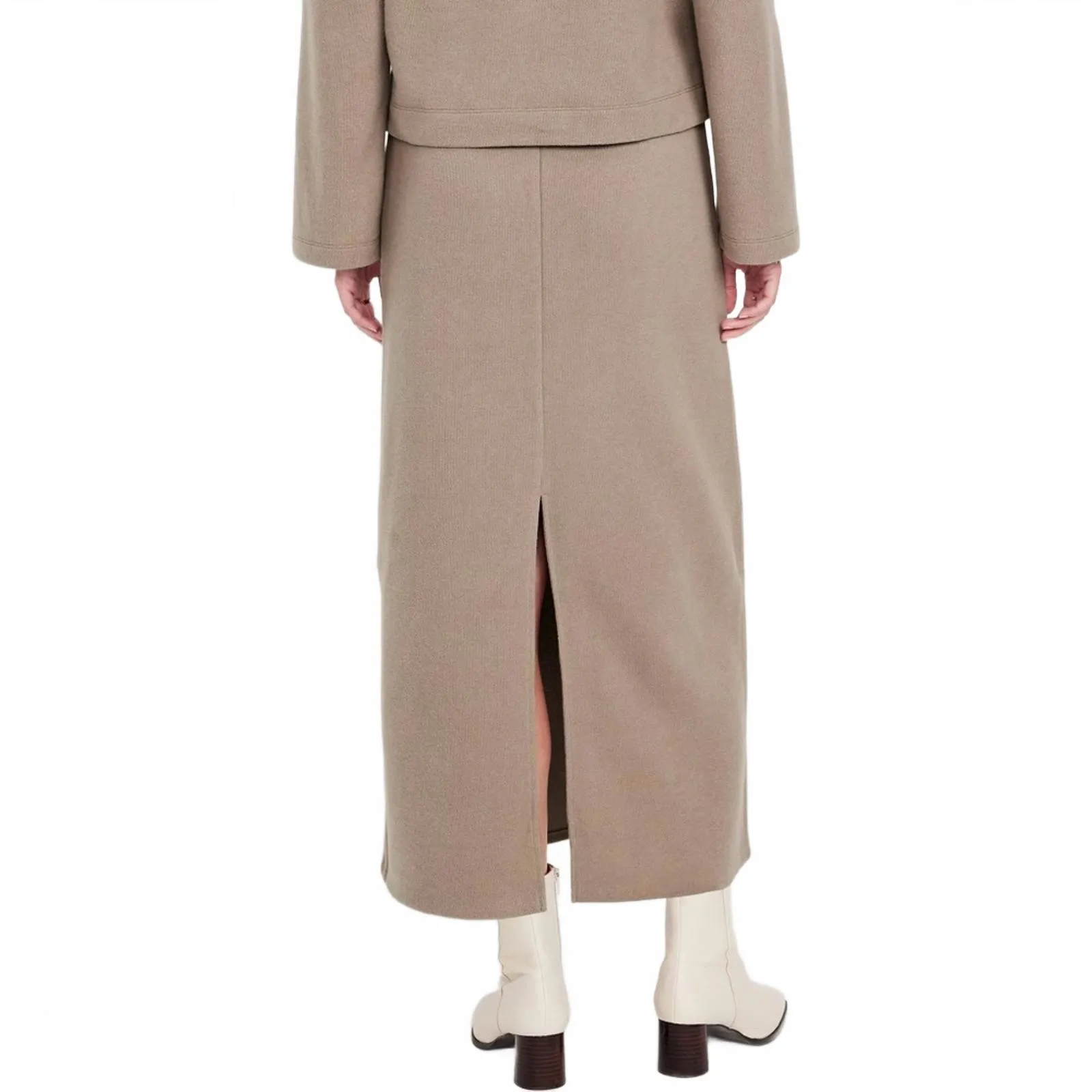 Cozy Cotton Blend Maxi Column Skirt Old Navy Brown NWT XS Petite - Image 3