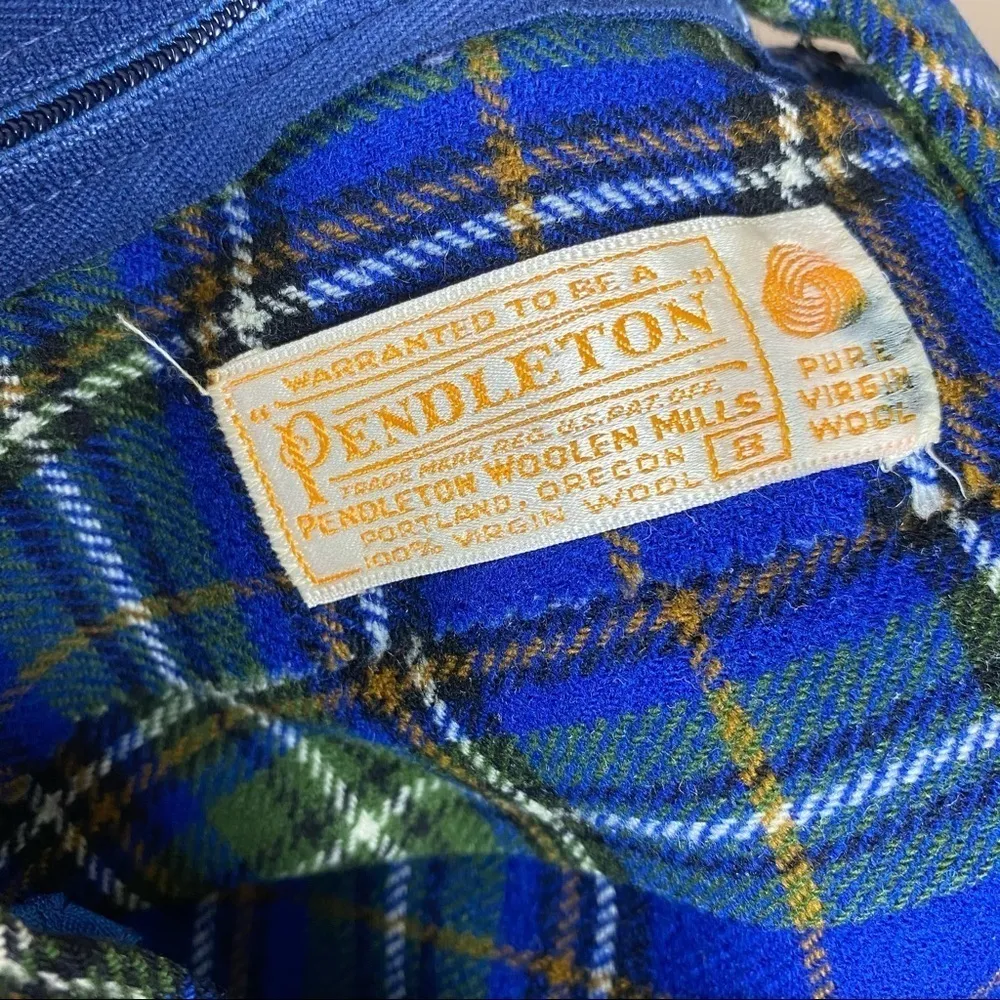 Pendleton Size 8 100% Wool Plaid Pleat Academia Fall Winter Skirt - Image 4