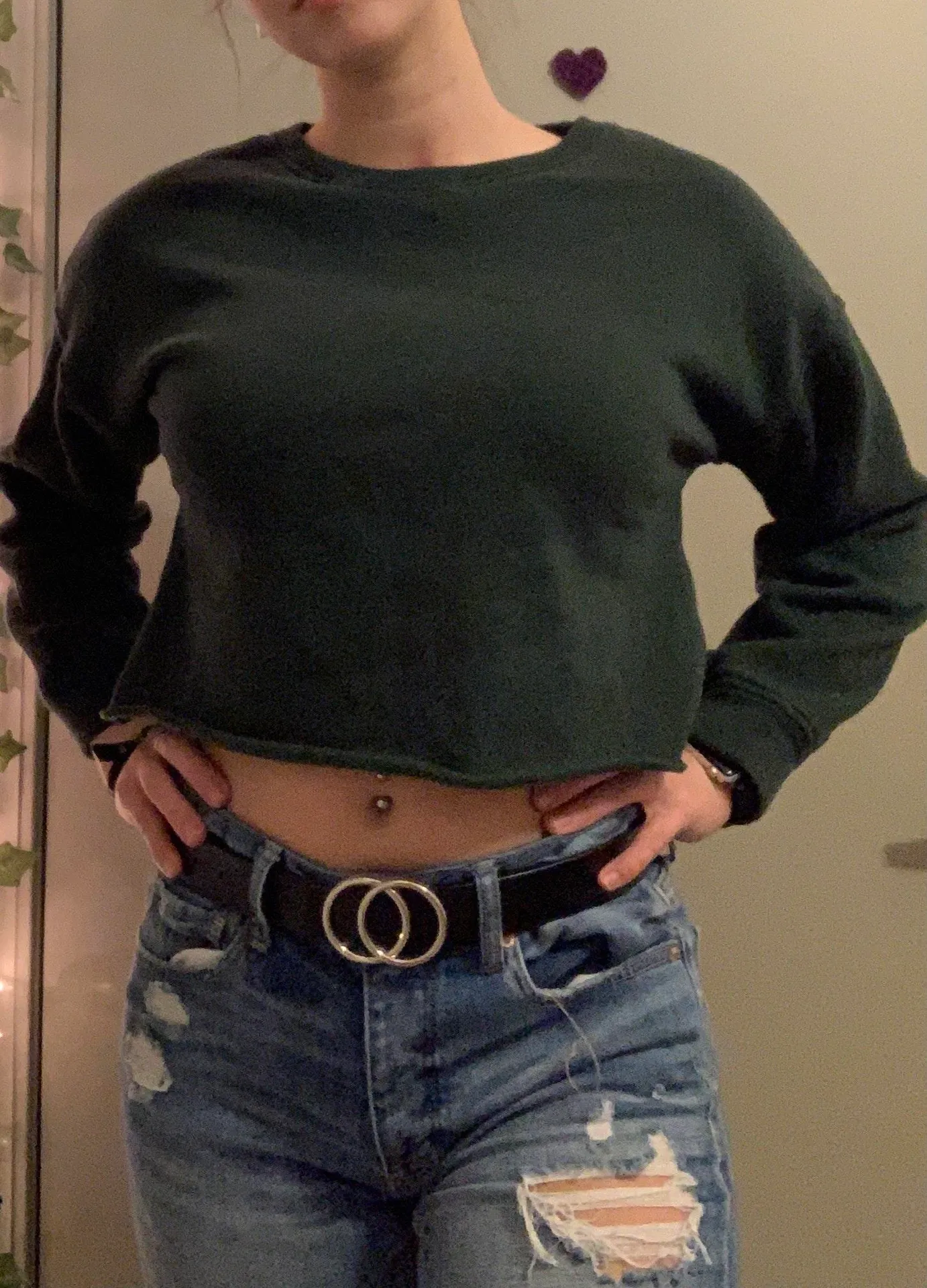 Heart and Hips Cropped Sweat Shirt - Image 2