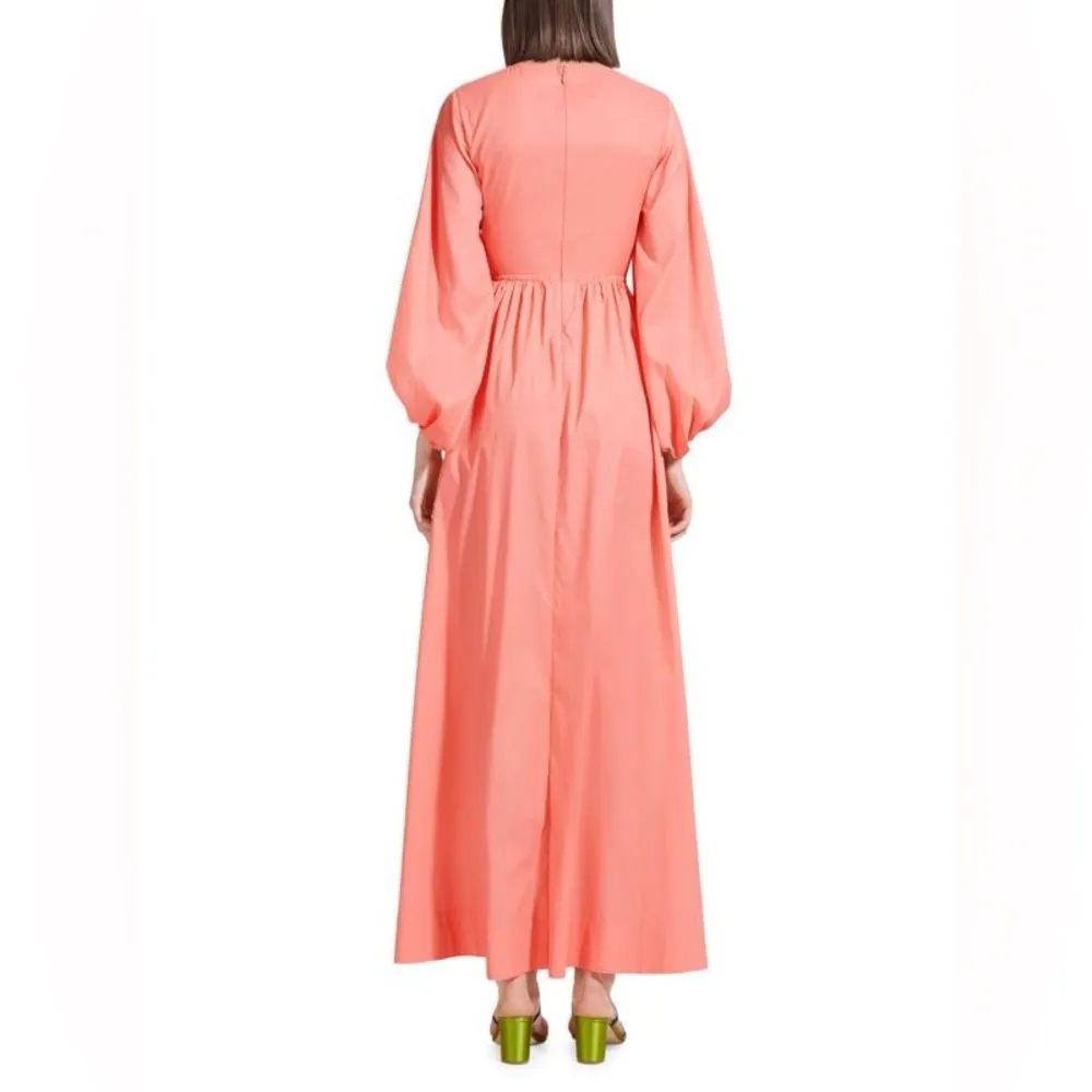 STAUD Tangier Ruched Cutout Dress Pink - Image 3