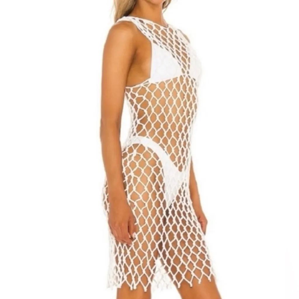 White Net Cover-Up Dress by Lovewave Revolve $220 - Image 2