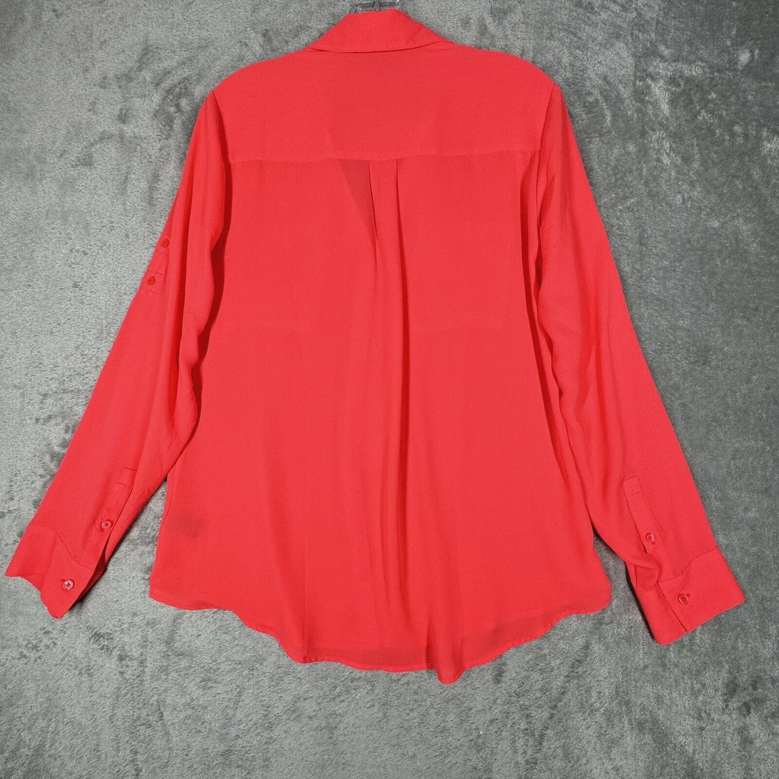 Express Shirt Womens Medium Orange Portofino Office Business High‎ Visibility - Image 3