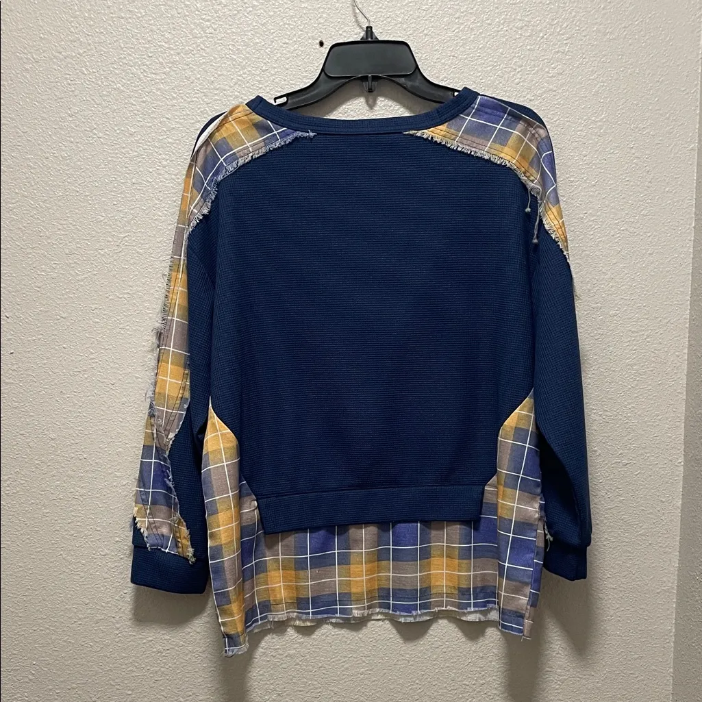 Plaid Patchwork Women Sweater - Image 2