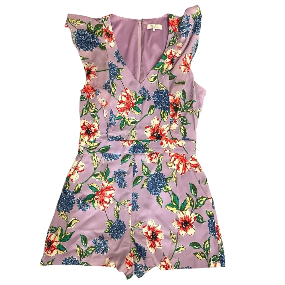 Parker Ana Floral Romper Size 4 - Image 7