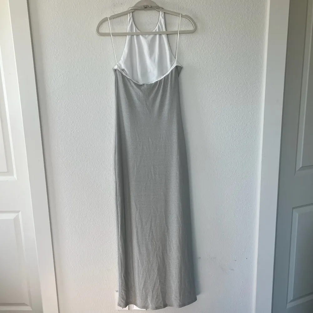 REFORMATION SELENE KNIT DRESS - SILVER SPARKLES - Image 2