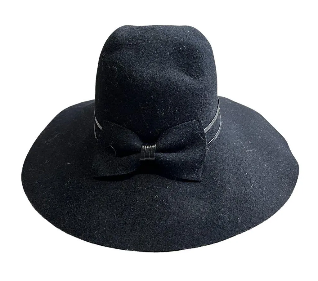 NWT ADORA 100% Wool Adjustable Hat Brim Black One Size - Image 2