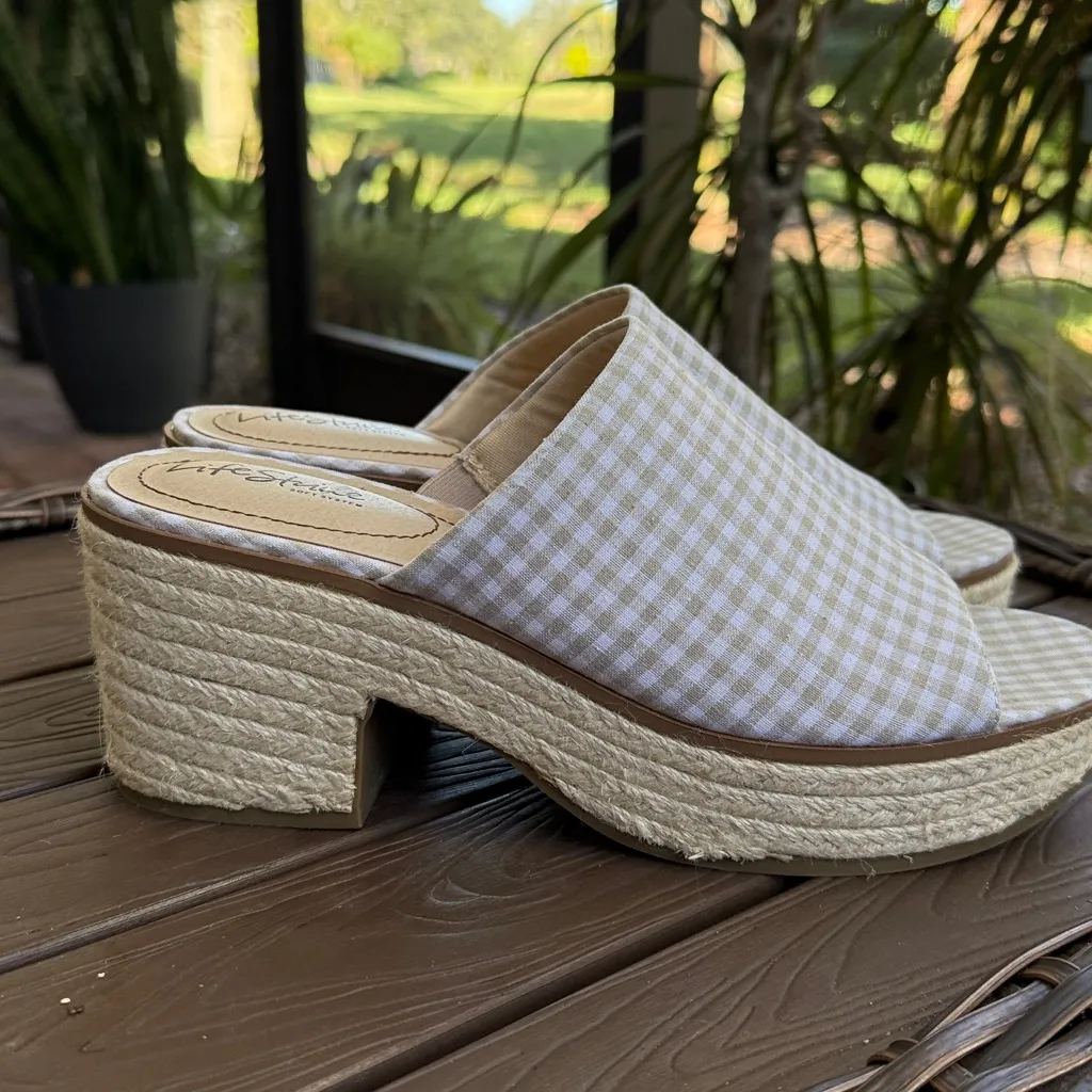 Life Stride  Paradise Natural Gingham NWOT Size 10 - Image 7