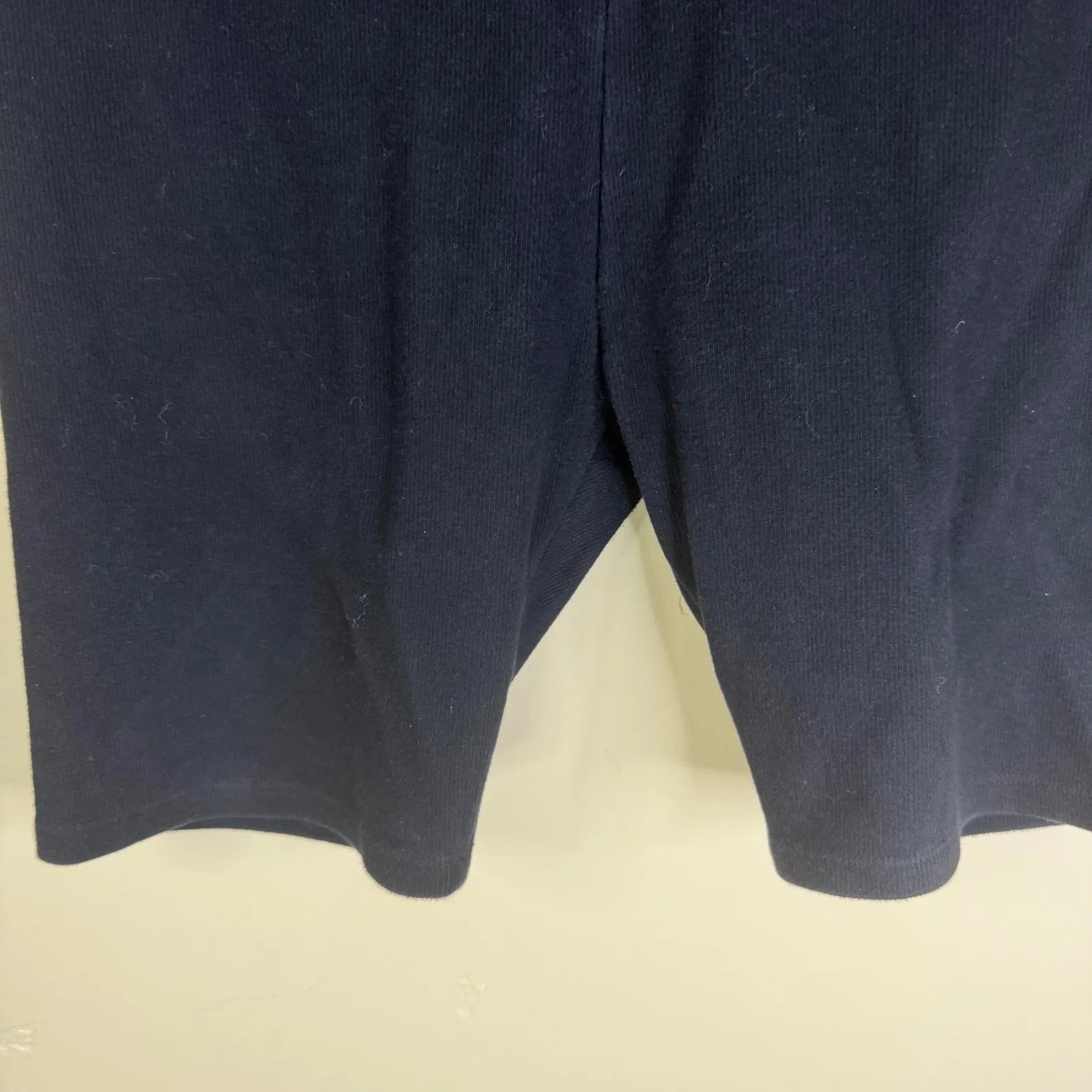 AllSaints Black Biker Shorts Ribbed Stretch Cotton Blend Womens Workout Active - Image 3