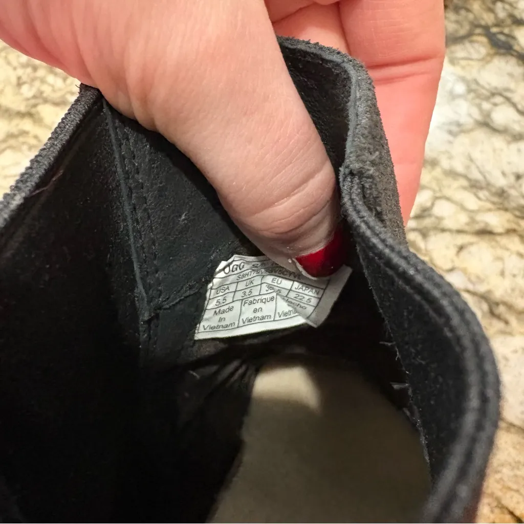 UGG Pax Waterproof Nubuck Black Wedge Booties - Image 4