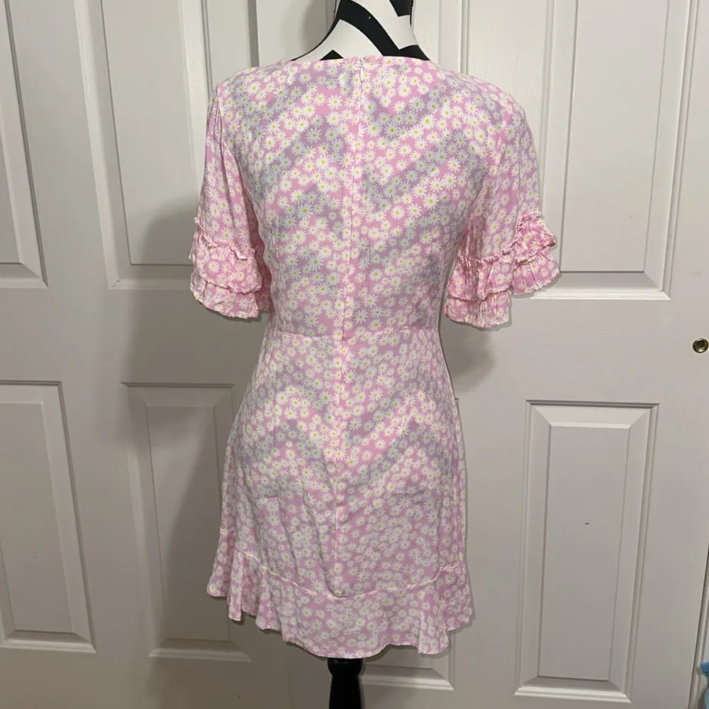 Faithfull the Brand Pink Daisy Print Dress - Image 4