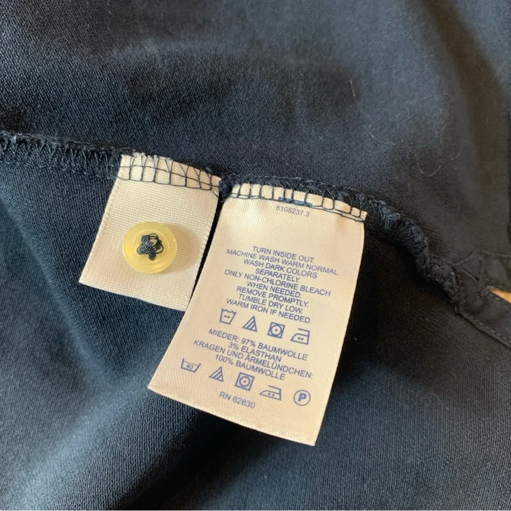 Lands' End Blue Polo Dress Short Flutter Sleeves - Image 5