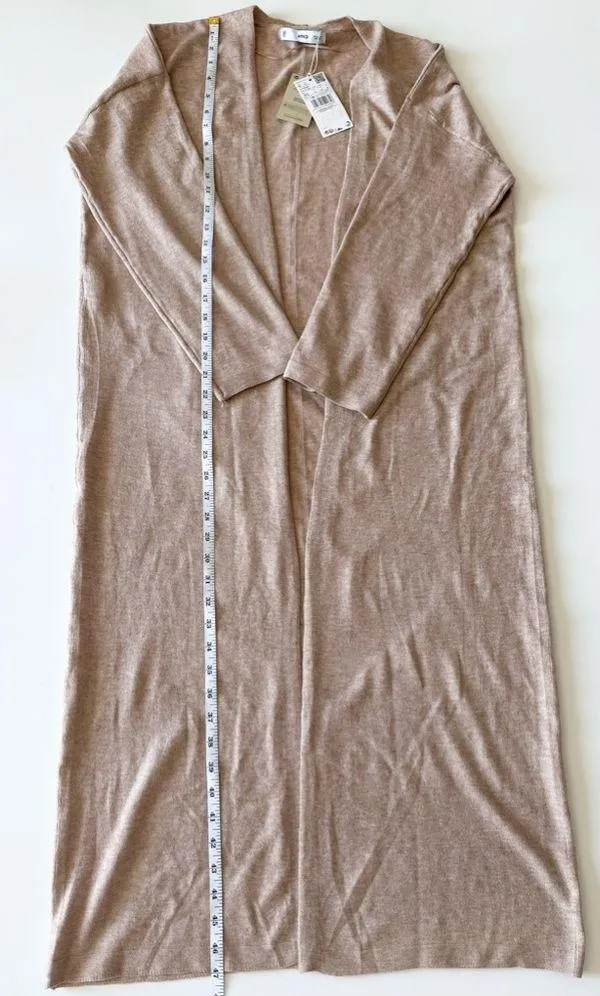 NWT  Port Cardigan Extra Long Light Cream / Size XS - Image 9