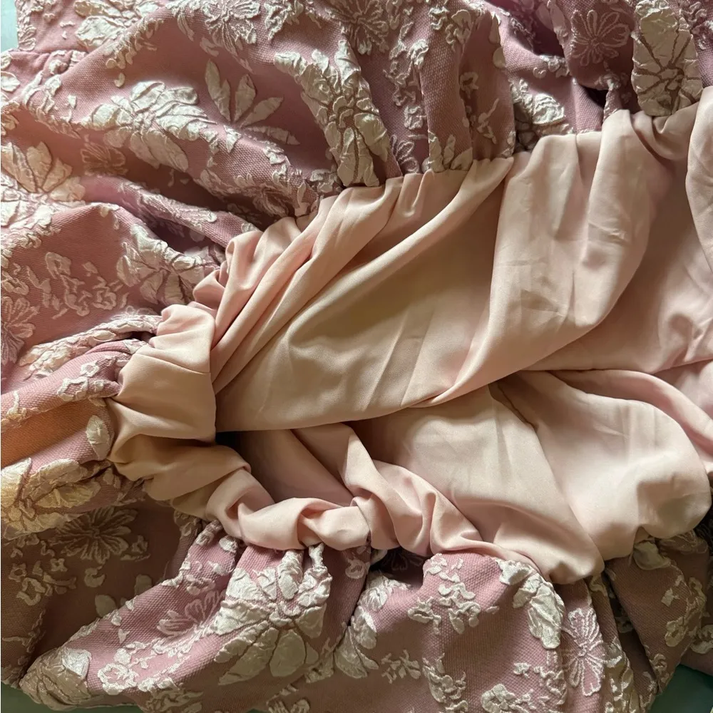 SHEIN Pink Floral Mini Bubble Dress Size 1X - Image 3