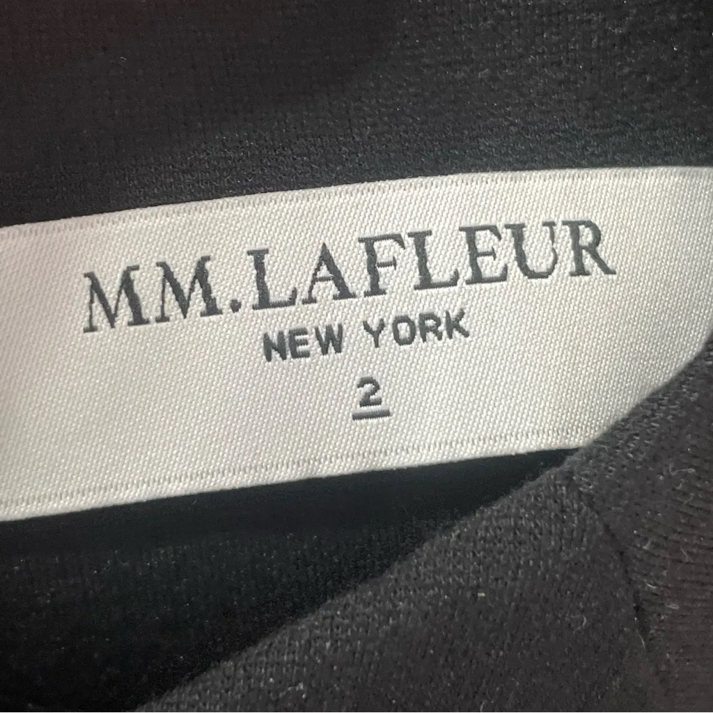 MM Lafleur The Katie Dress Black‎ Stretch Ponte Knit Sheath Size 2 - Image 5
