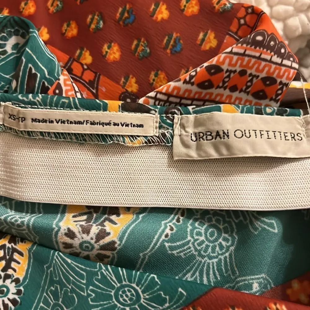 Urban outfitters maise patchwork midi skirt xs - Image 10