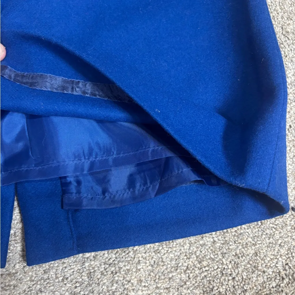 J. Crew Factory The Pencil Skirt Womens Size 2 Blue Double Serge Wool Blend - Image 5