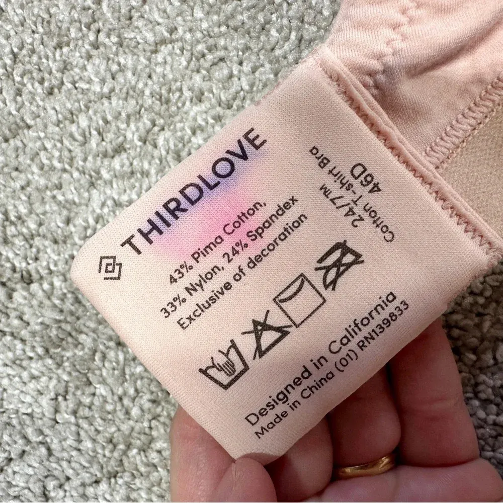ThirdLove Pima Cotton T-Shirt Bra Plus Size 46D - Image 11