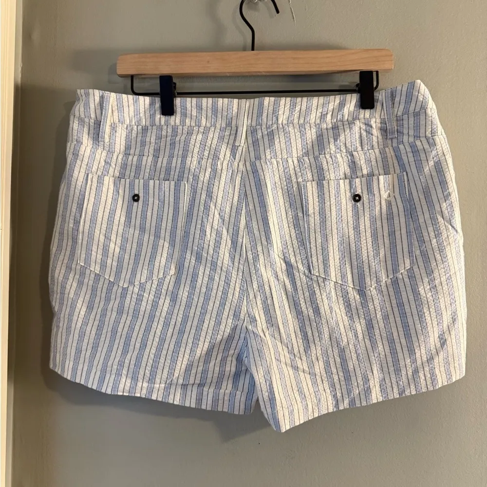 Sperry Blue and White Bermuda Shorts with Pinstripes - Image 2