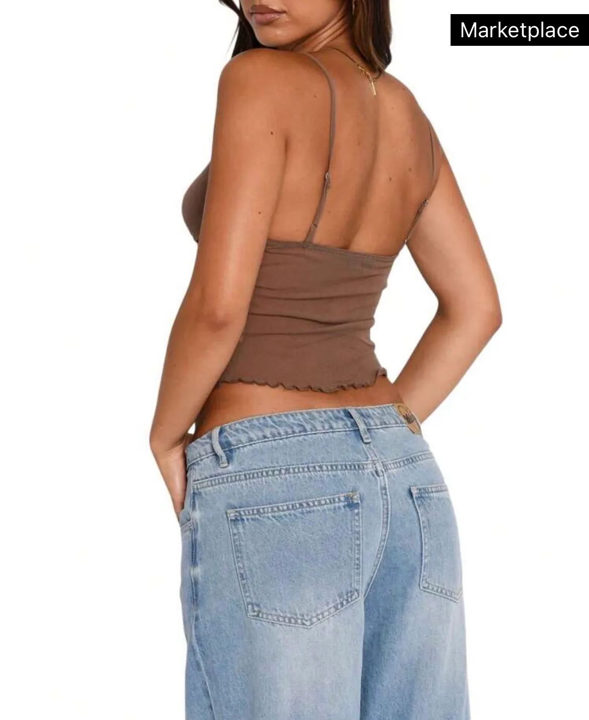 See Through Brown Top - Image 2