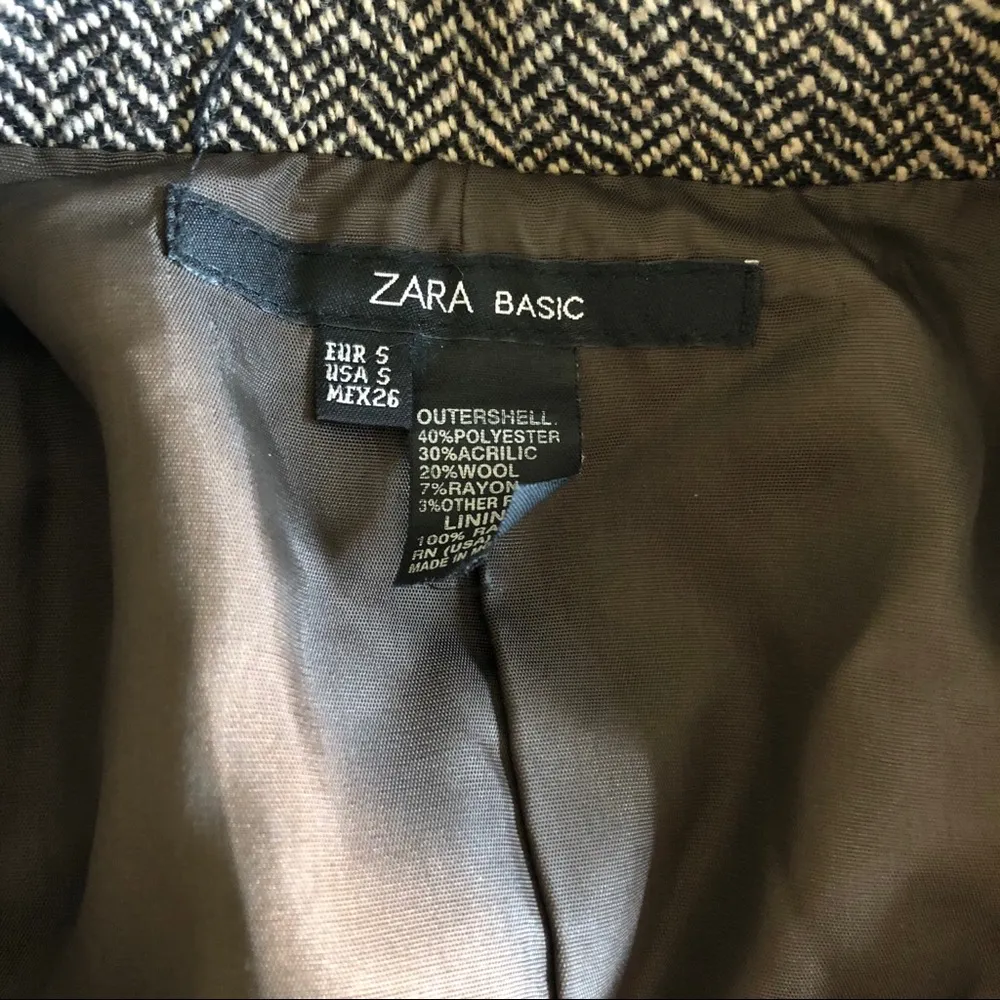 Basic Brown and Black Peacoat. Size Small - Image 8