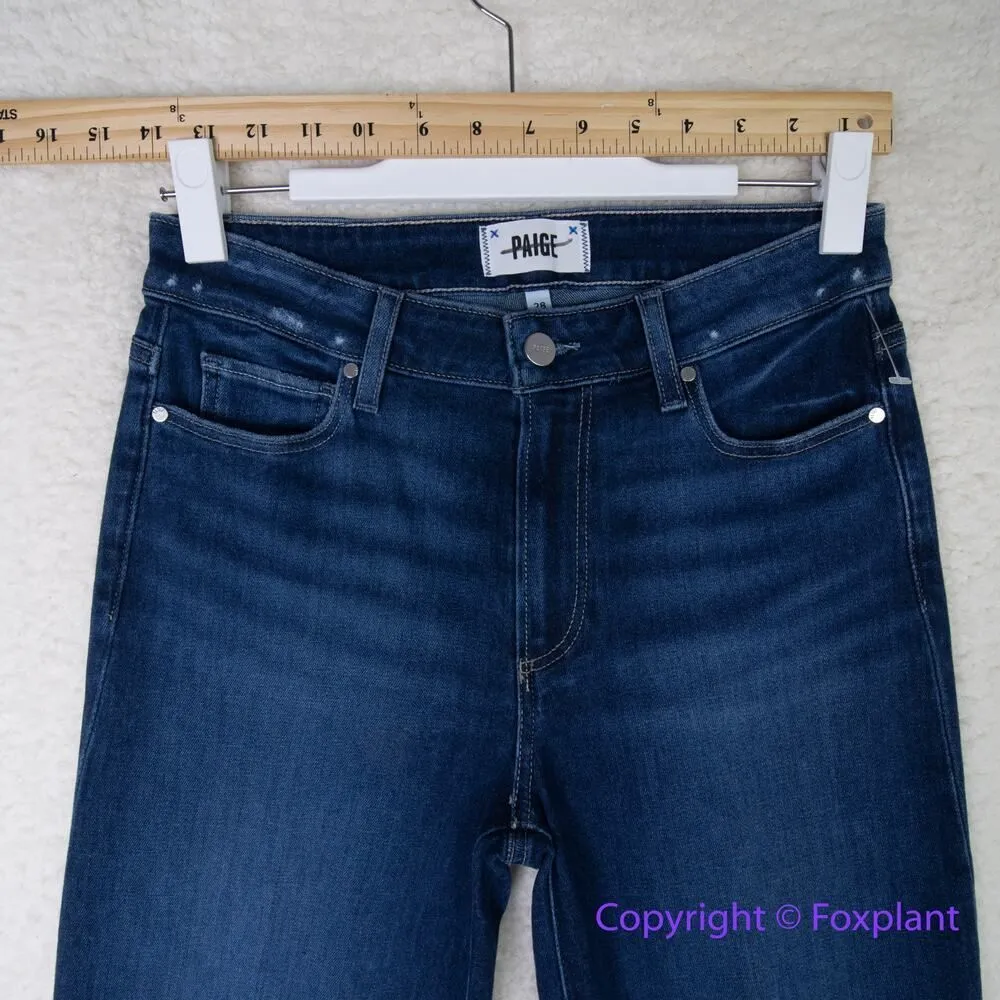 New! Paige Anthropologie Genevieve High-Rise Flare Jeans BEAMING MOON DISTRESSED - Image 6