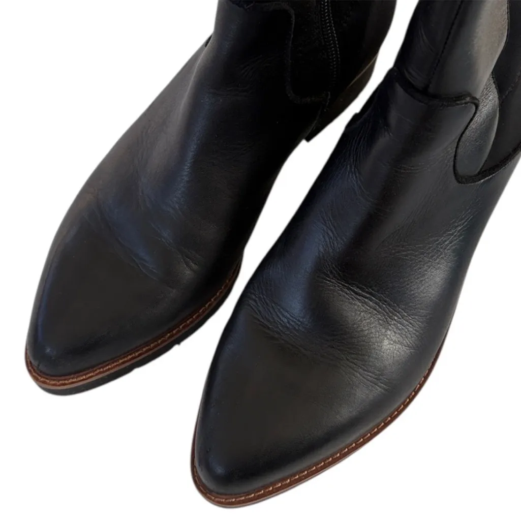 EUC Franco Sarto Leather over The Knee
Boots Black Size 7 - Image 8