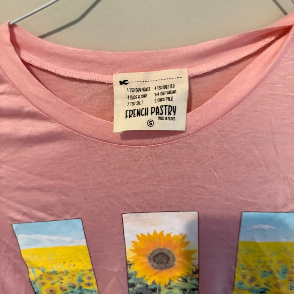 Sunflower Twisted Rushed Y2k Pink Baby Tee Shirt Size Small NWOT t1231 - Image 4