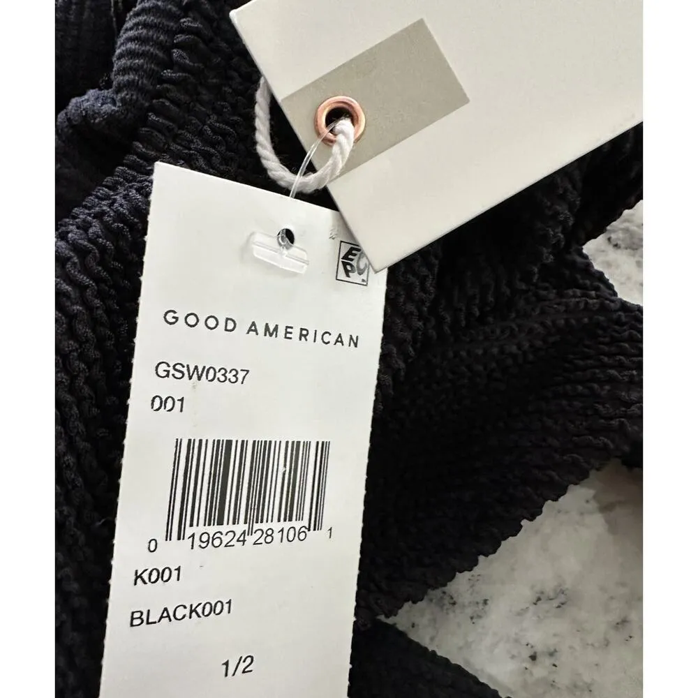 Good American Always Fits One Shoulder One Piece Swimsuit Textured Size 1/2 S/M - Image 11