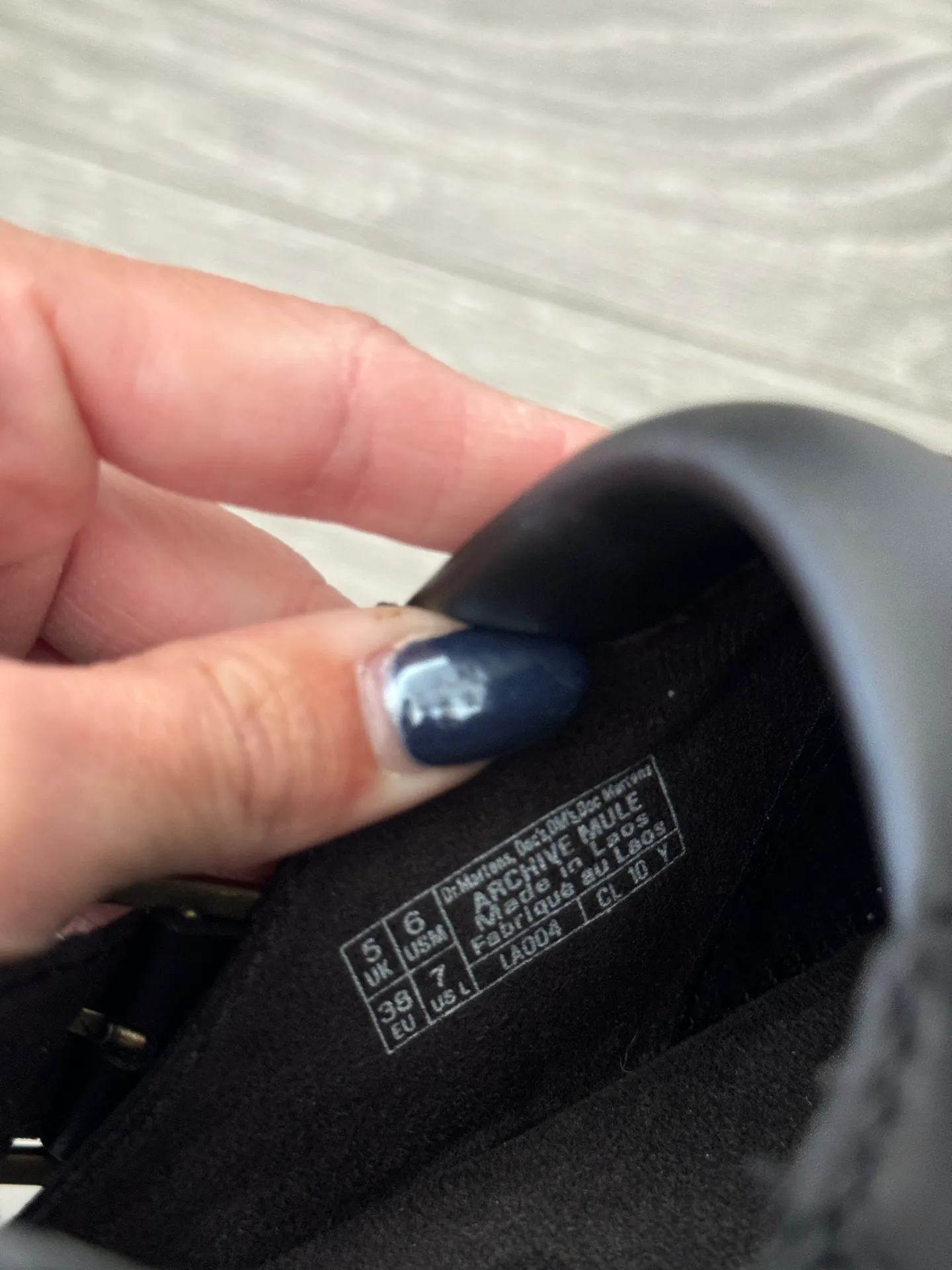 Dr Marten Black Platform Mules - Image 11