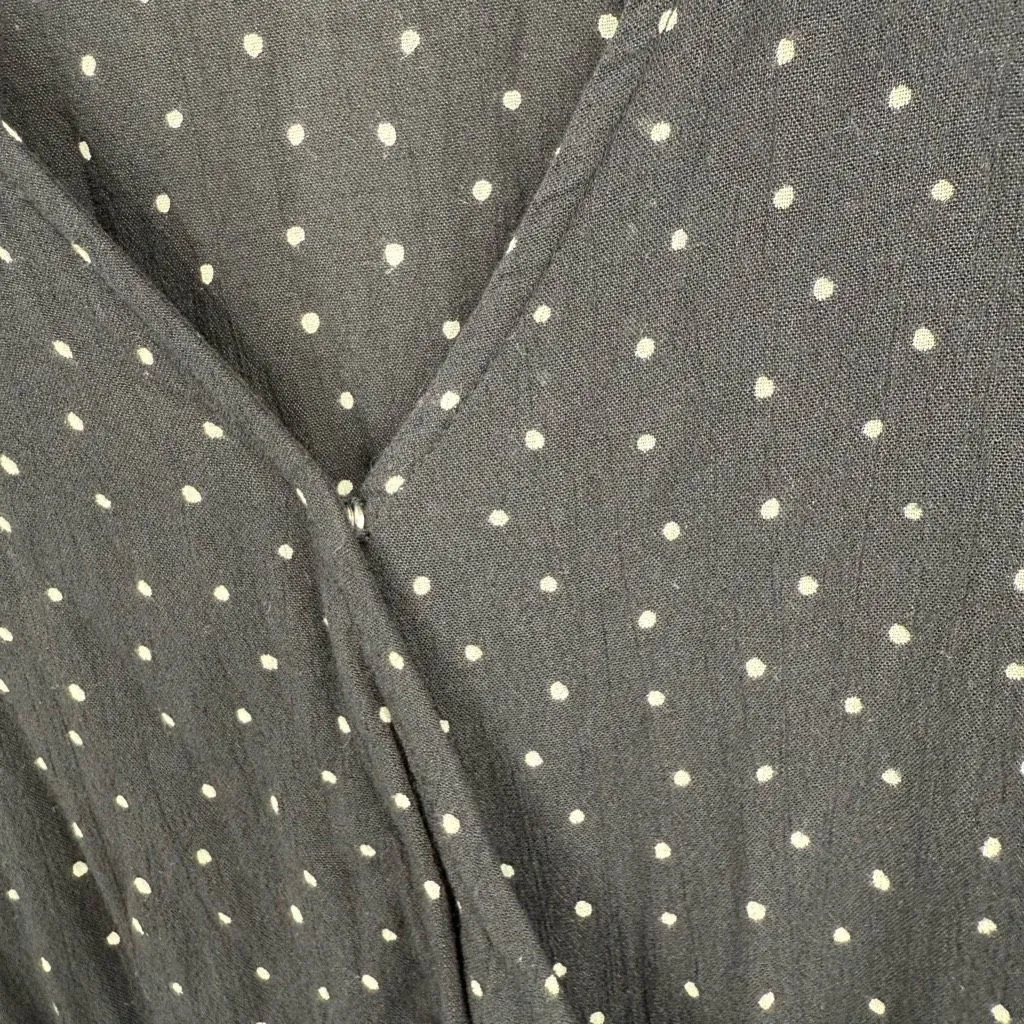 Lucky Brand Women’s Small Black Polka Dot Wrap Dress - Image 3