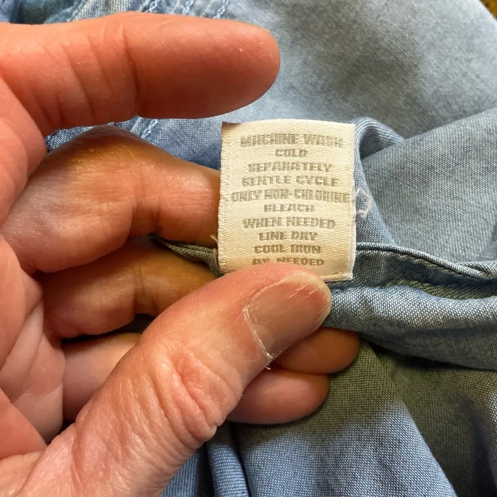 Intro denim oversized button down shirt Blue Size M - Image 4