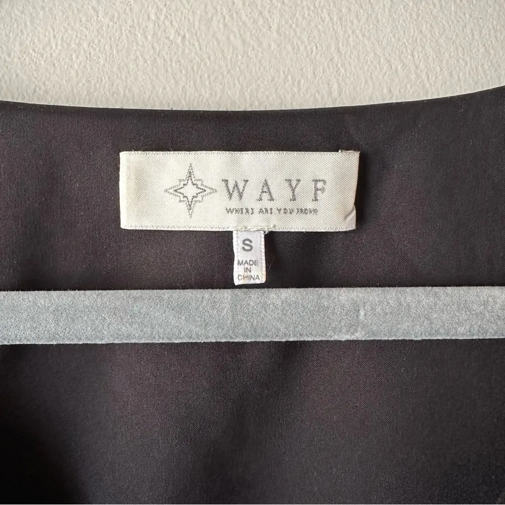 Wayf Black Sheer Western Rodeo Lace Trim Long Sleeve Tie Front Blouse Size S - Image 9