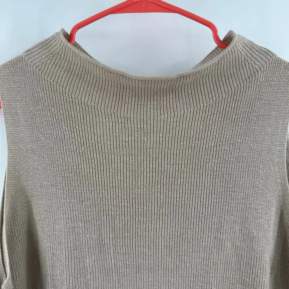 EILEEN FISHER Sweater Tank SZ Small Funnel Neck NWOT Organic Linen Cotton Tunic - Image 8